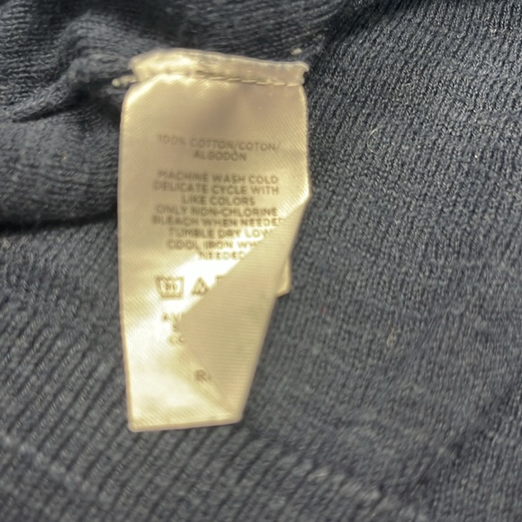 LOFT Navy Crew Neck Short Sleeved Top - Women’s Size XL - Picture 8 of 10